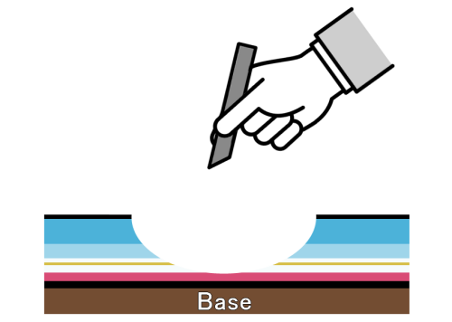 choshitsu (carving lacquer) process by Kaori Sugano