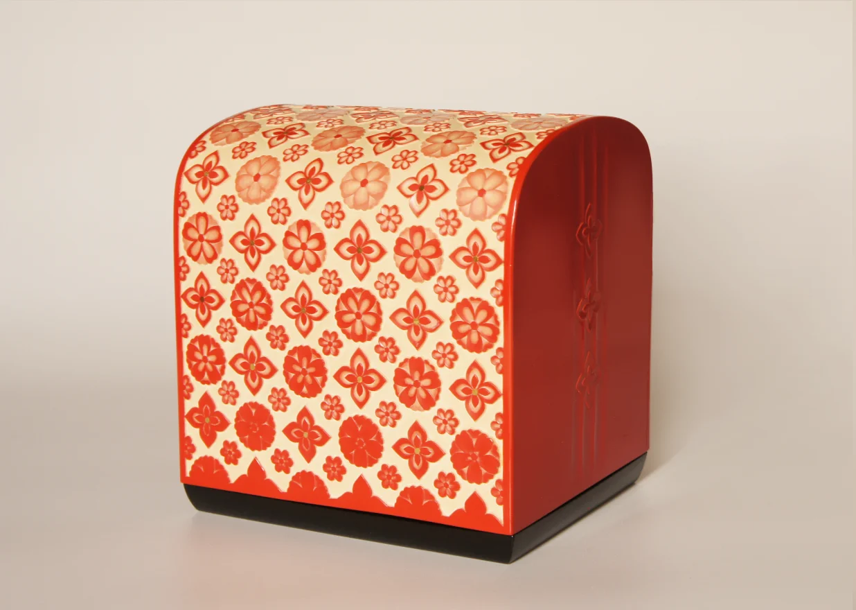 Choshitsu Stacked Boxes with Flower Patterns by Kaori Sugano.