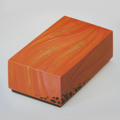 北岡省三作 彫漆箱「流麗」