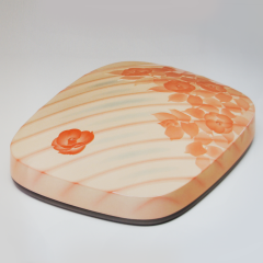 北岡省三作 彫漆箱「早春譜」