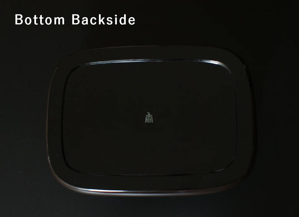 Bottom backside of the Urushi (Japanese lacquer) Choshitsu Box - Wild Grapevine | By Kaori Sugano Japanese lacquer urushi artist.