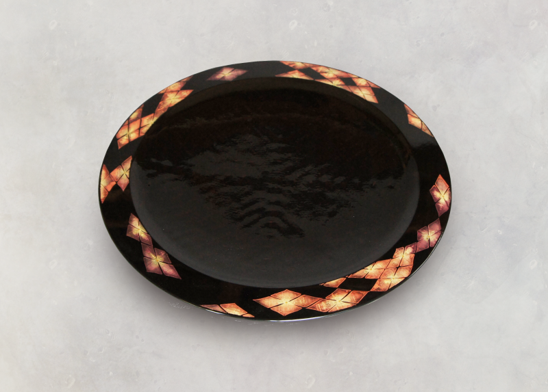 Rantai (bamboo) Tray - Hydrangea by Kaori Sugano